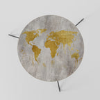 METALLIC WORLDVIEW MAP Coffee Table 60