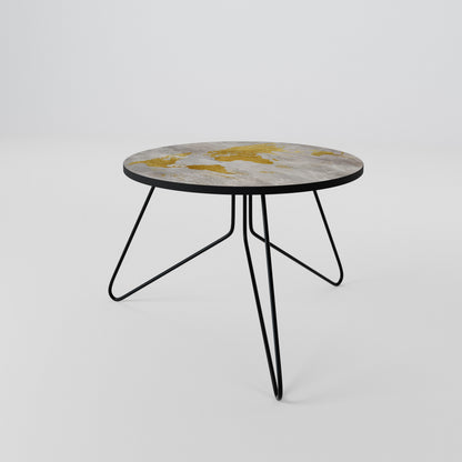 METALLIC WORLDVIEW MAP Coffee Table