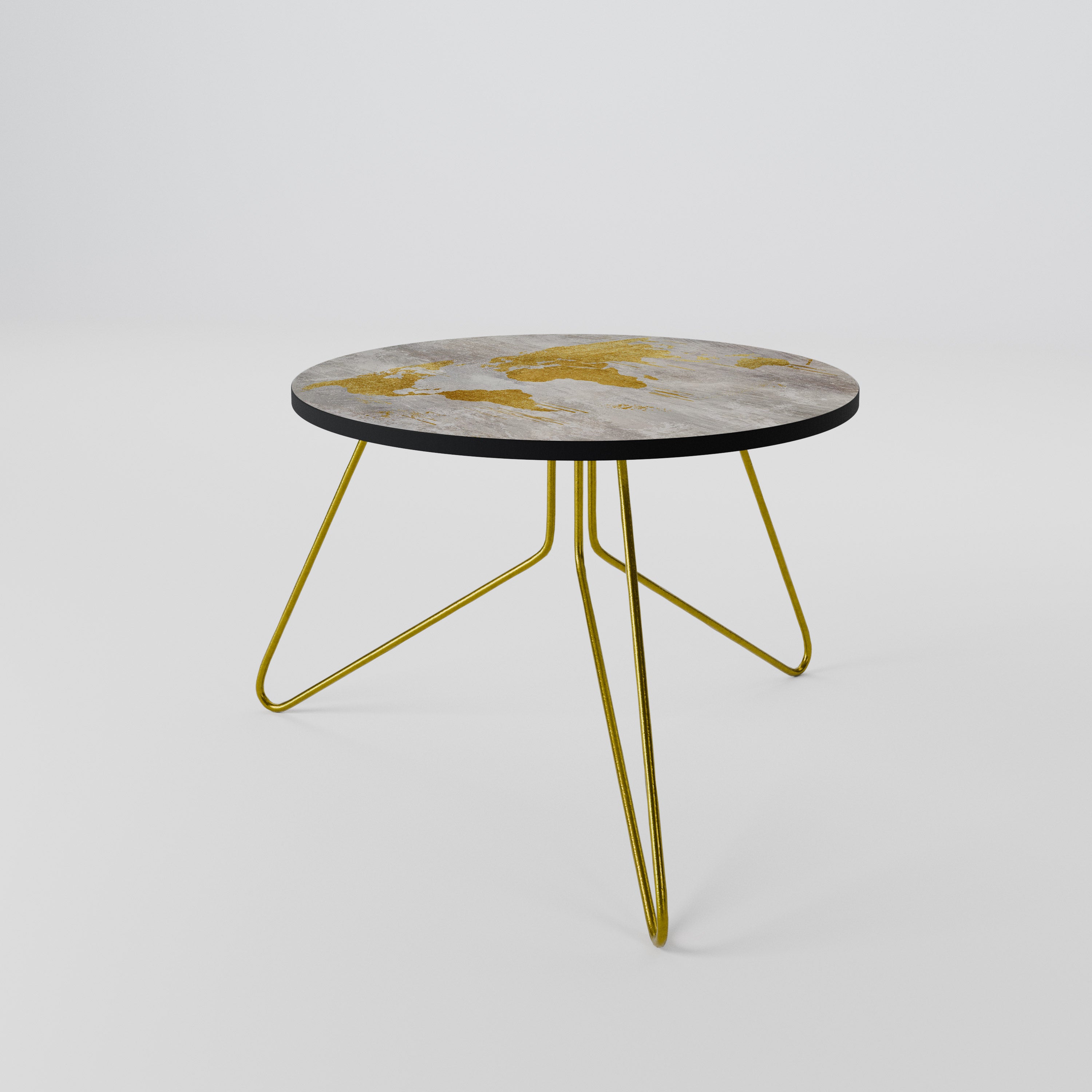 METALLIC WORLDVIEW MAP Coffee Table 60