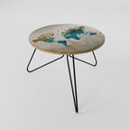 AZURE GILDED MAP Coffee Table
