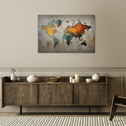 GLOBAL HUES EXPLORED Cuadro en lienzo horizontal