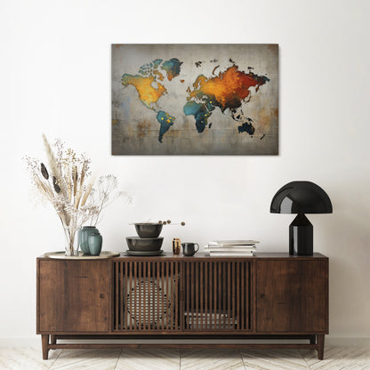 GLOBAL HUES EXPLORED Cuadro en lienzo horizontal