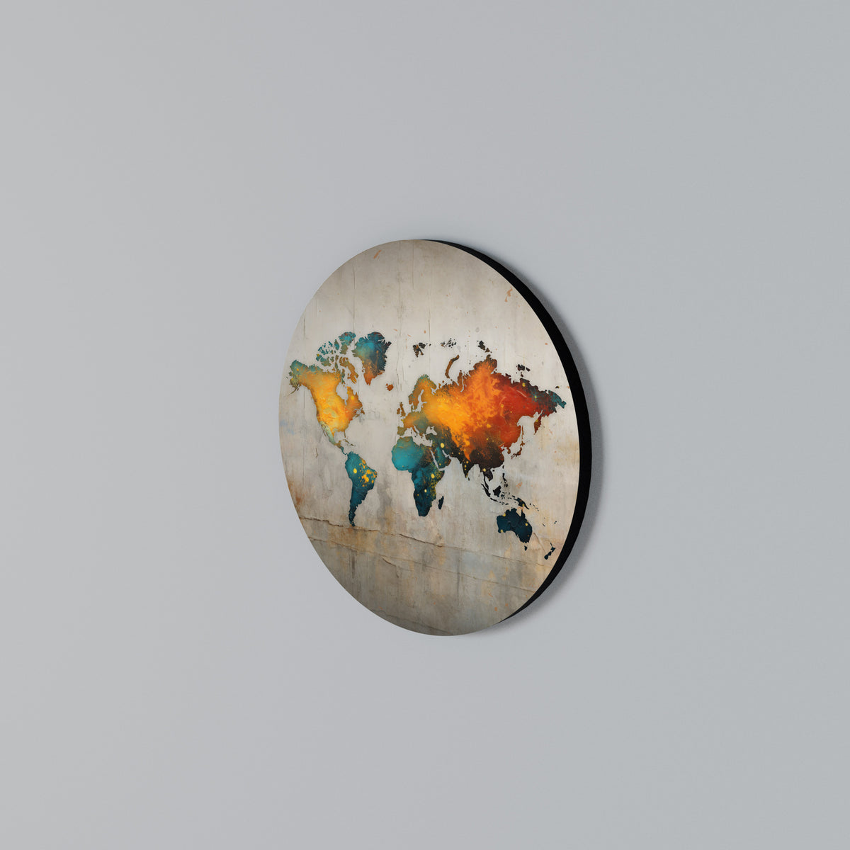 GLOBAL HUES EXPLORED Arte de pared redondo