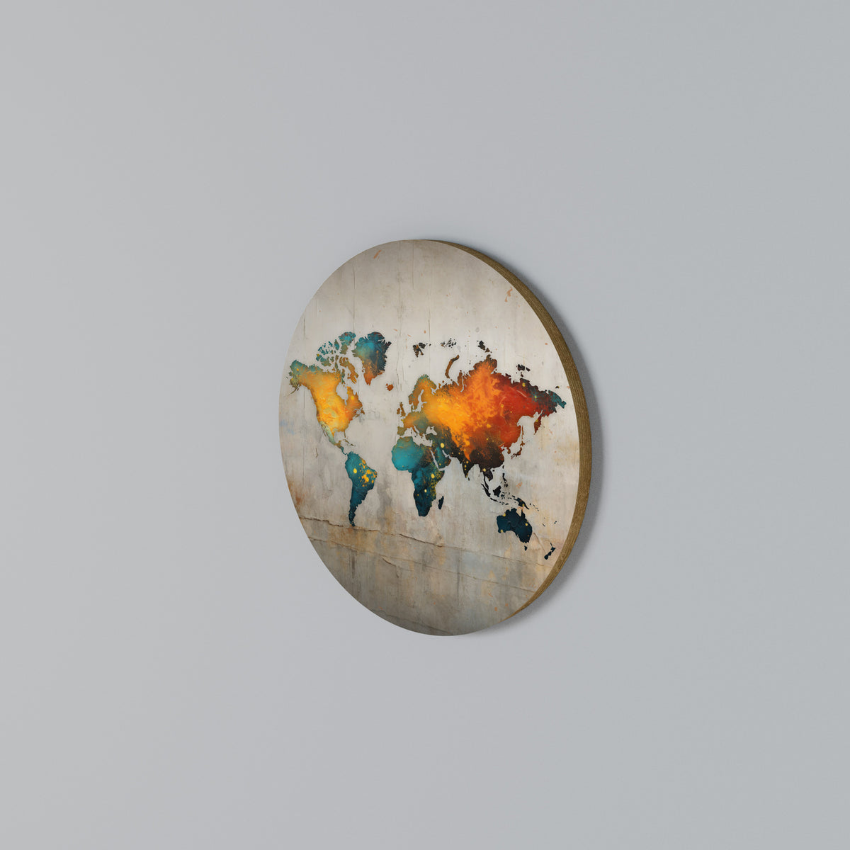 GLOBAL HUES EXPLORED Arte de pared redondo