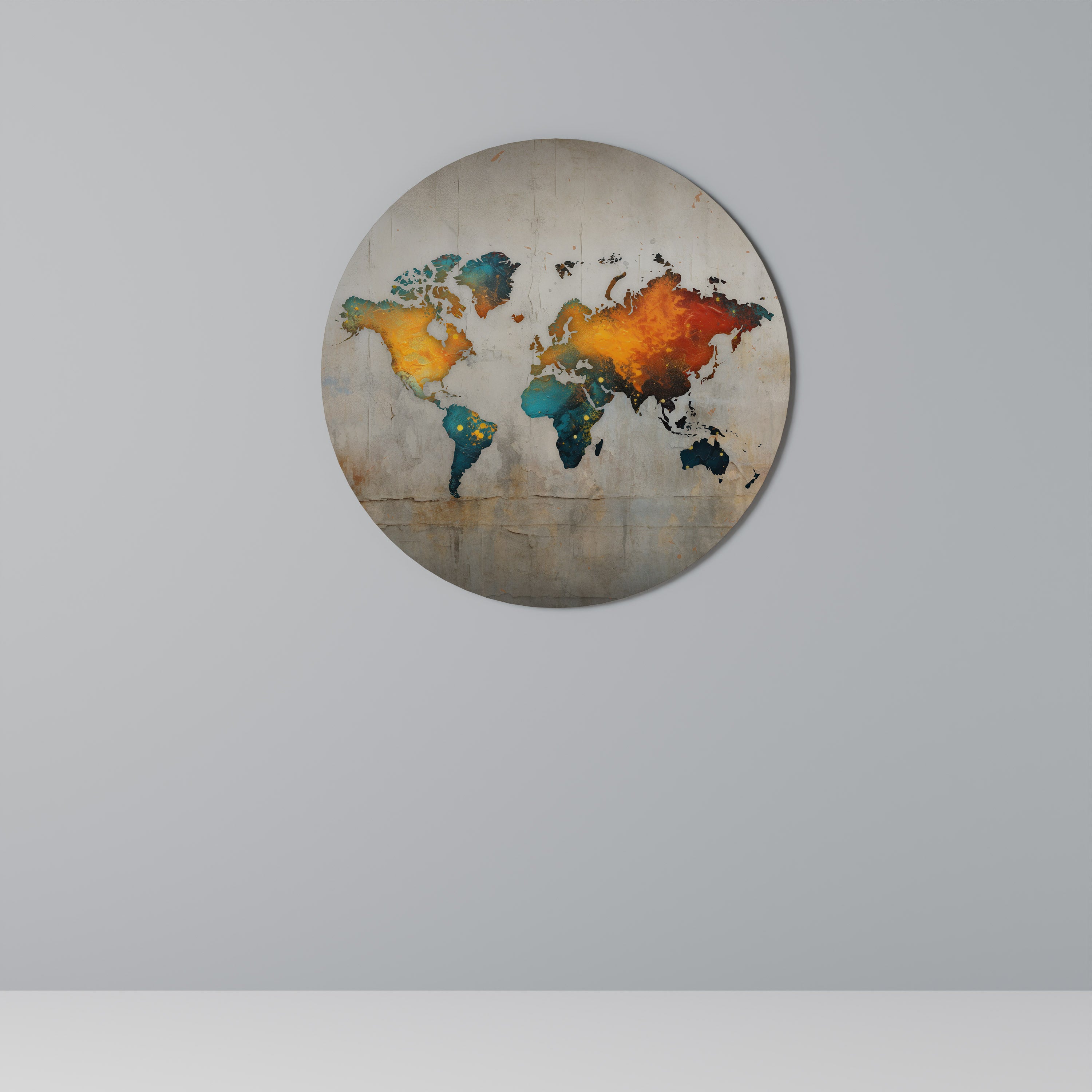 Arte de pared redondo GLOBAL HUES EXPLORED