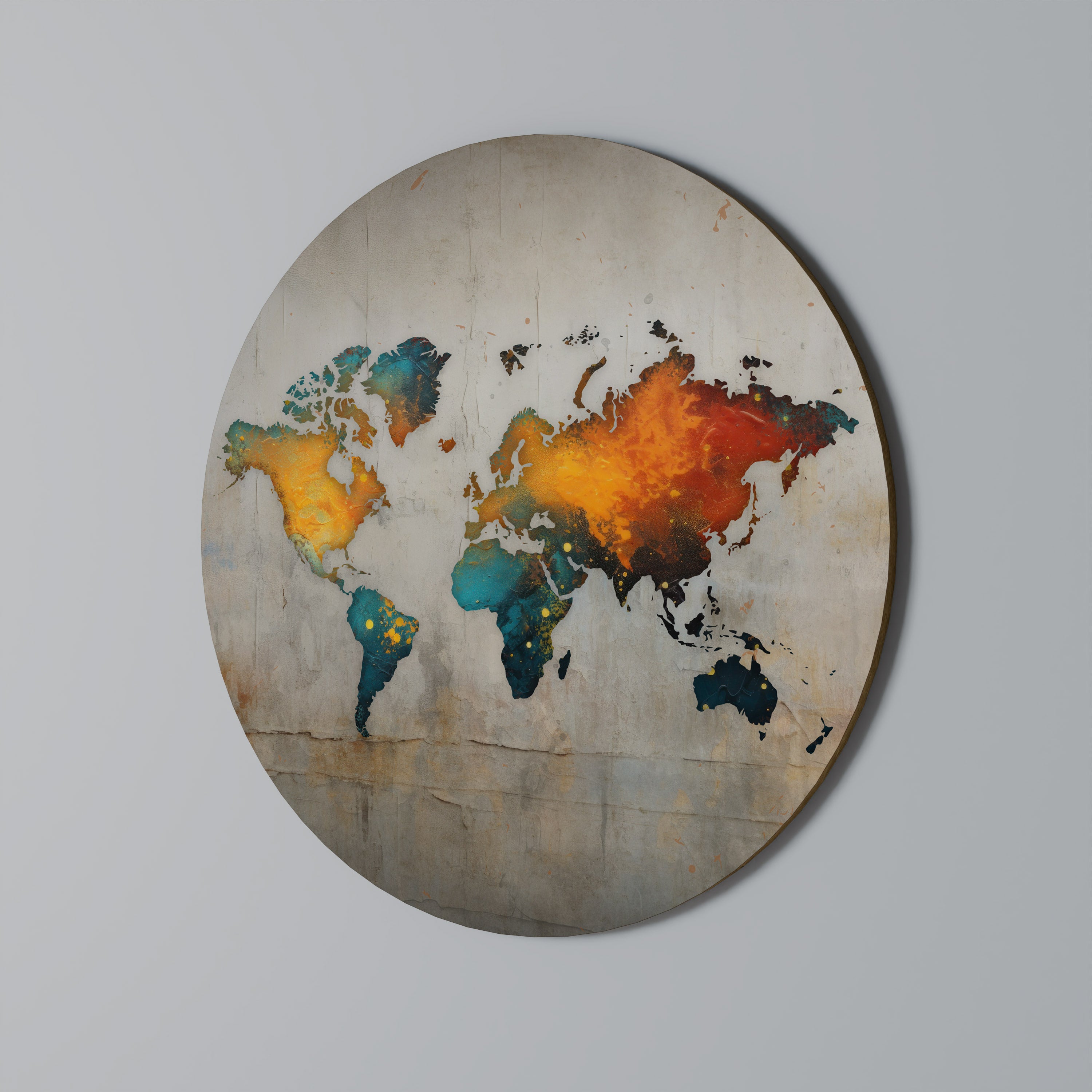 Arte de pared redondo GLOBAL HUES EXPLORED