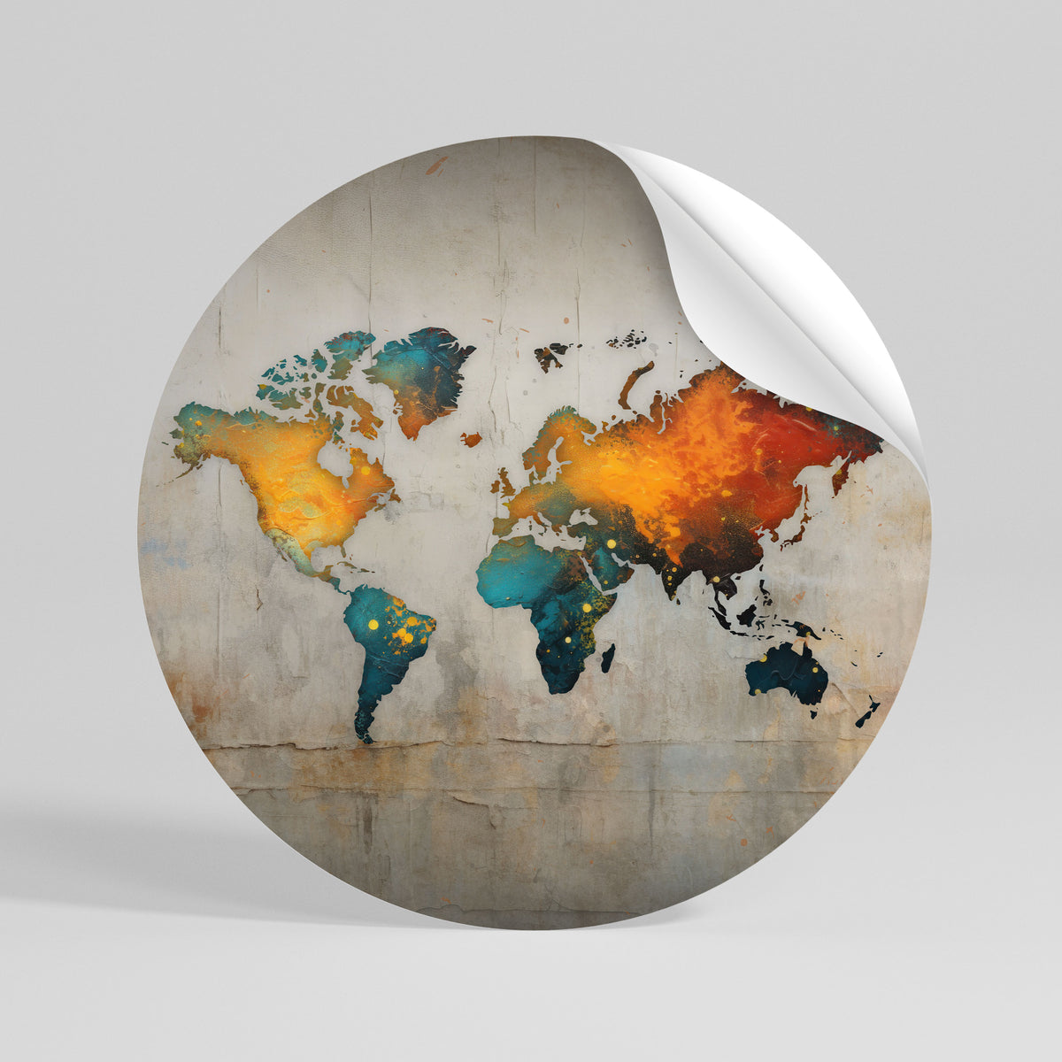 GLOBAL HUES EXPLORED Vinilo adhesivo redondo
