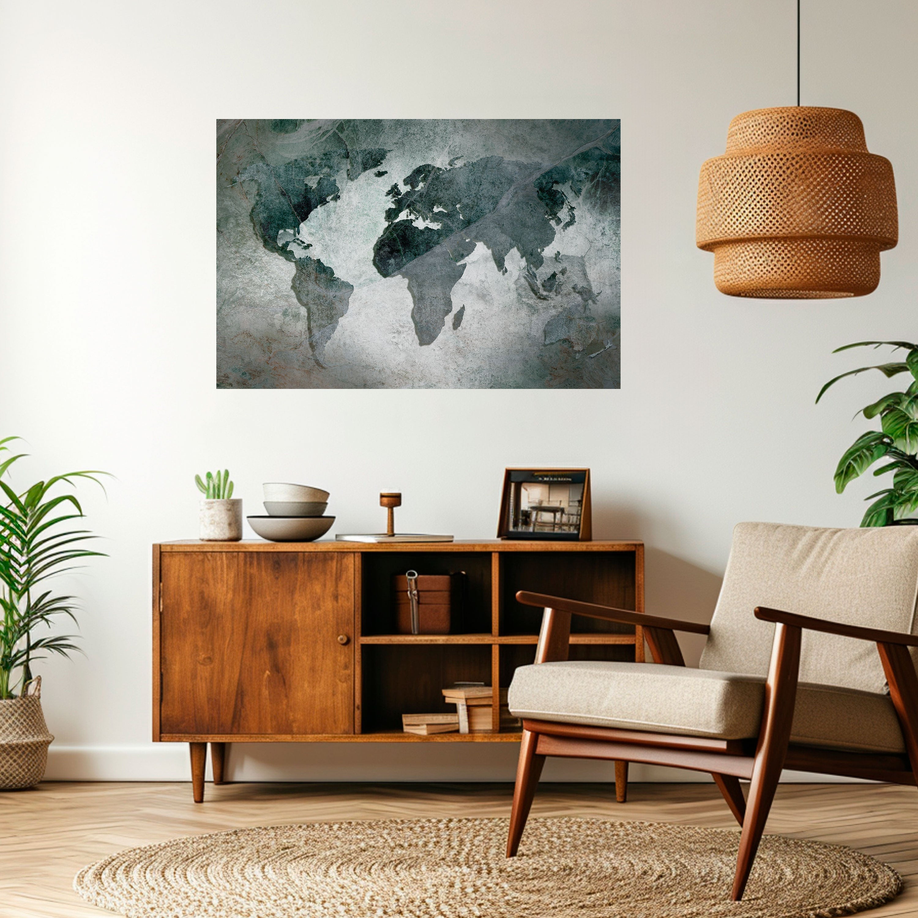 ECOS DE LA TIERRA Póster horizontal autoadhesivo