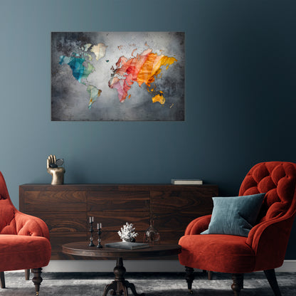 HARMONIOUS EARTH TONES Cuadro en lienzo horizontal