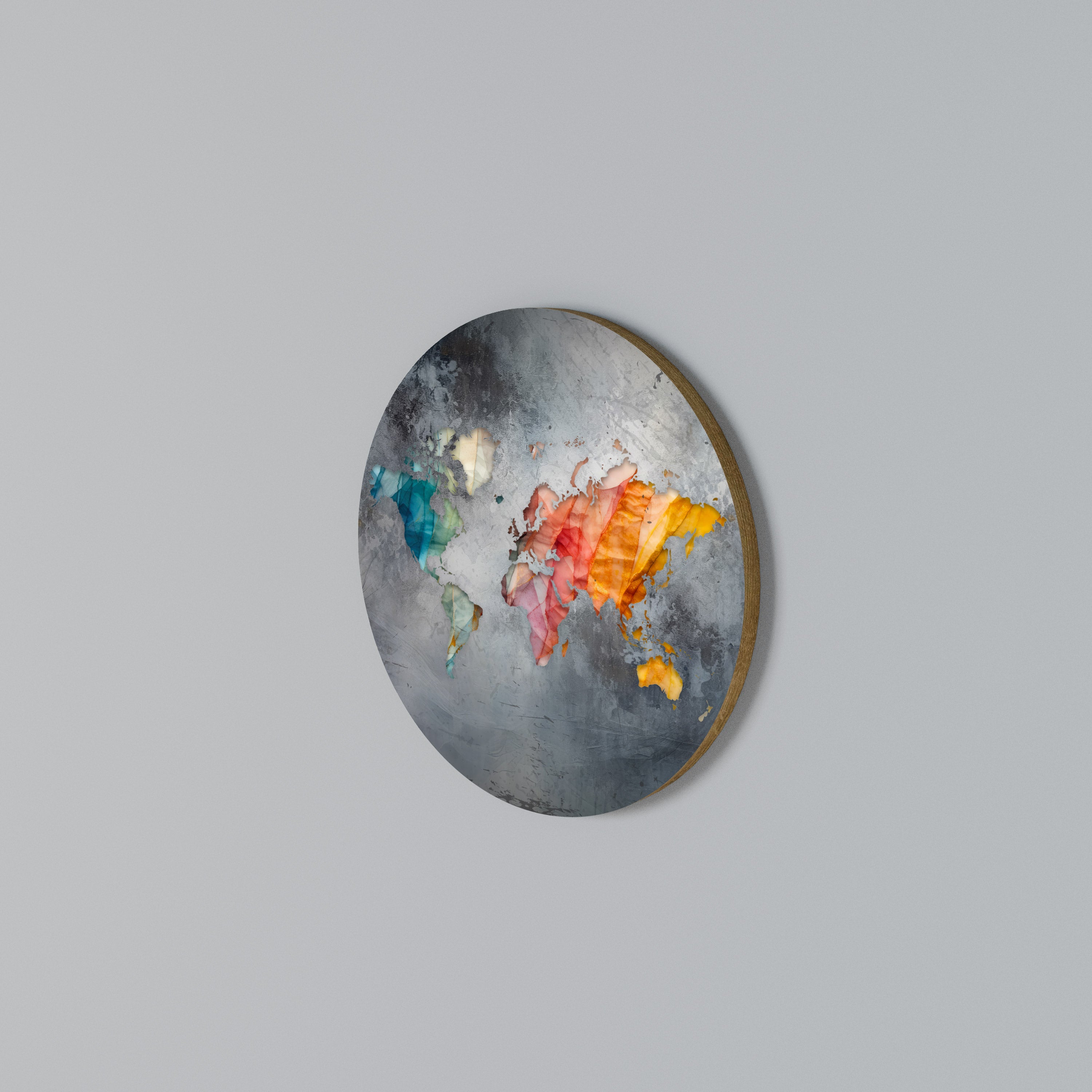 HARMONIOUS EARTH TONES Arte de pared redondo