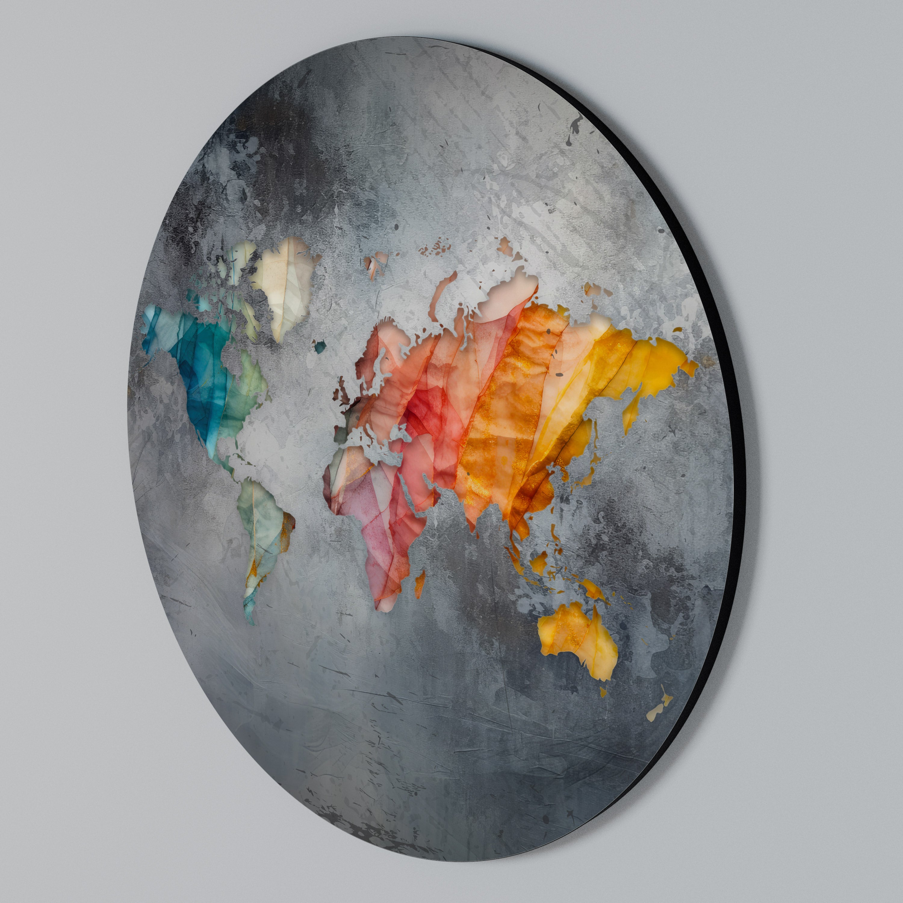 HARMONIOUS EARTH TONES Arte de pared redondo