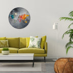 HARMONIOUS EARTH TONES Round Wall Art