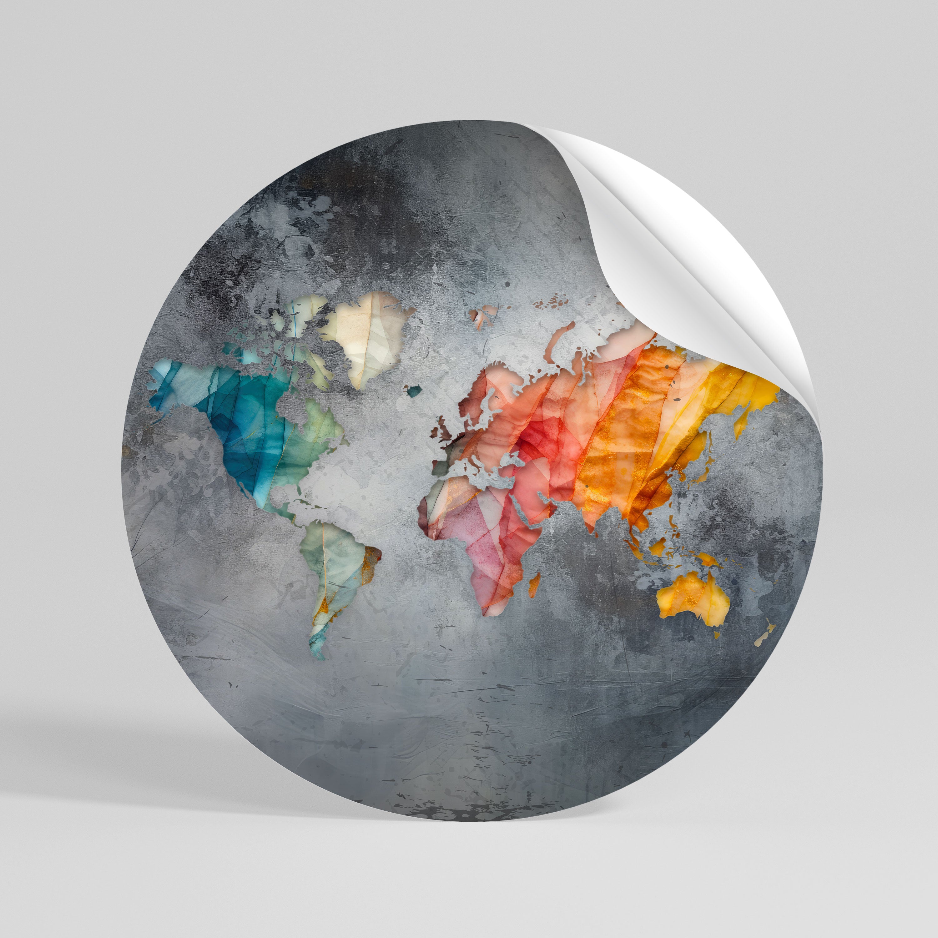 HARMONIOUS EARTH TONES Vinilo adhesivo redondo