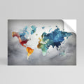 FACETED WORLDVIEW Peel and Stick Horizontal Poster