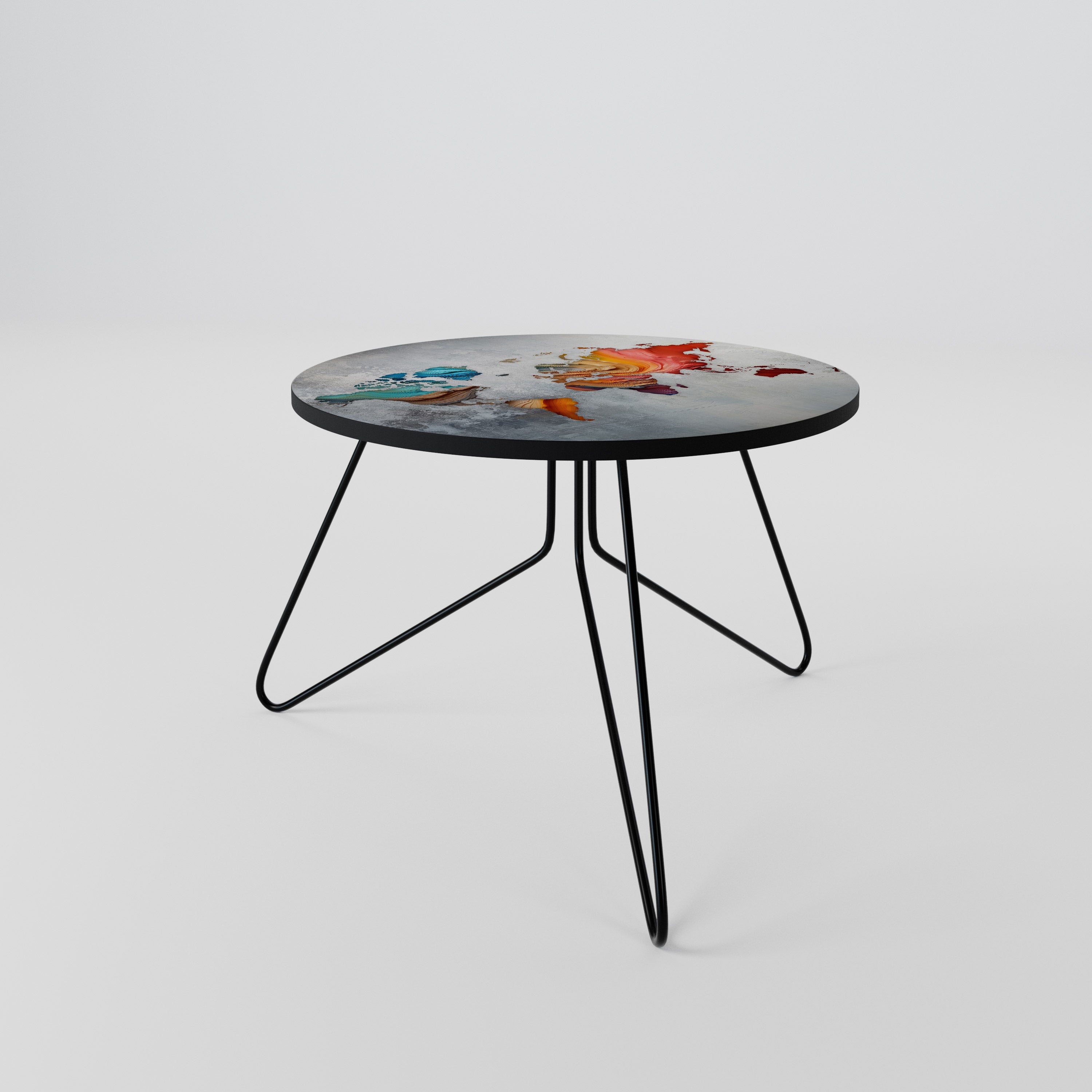 PAINTED CONTINENTS Coffee Table 60
