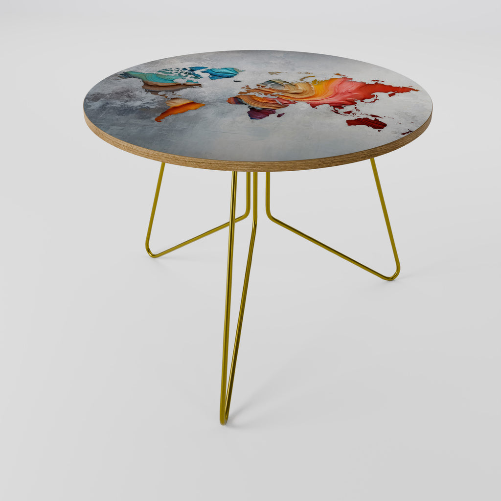 PAINTED CONTINENTS Coffee Table