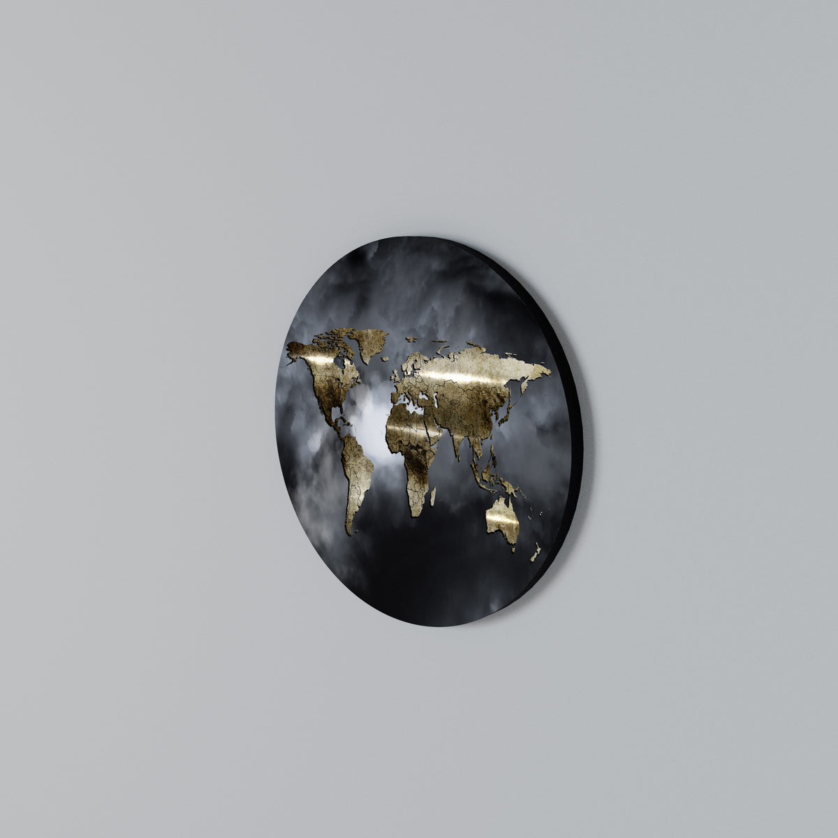 GOLDEN EARTH REVERIE Arte de pared redondo