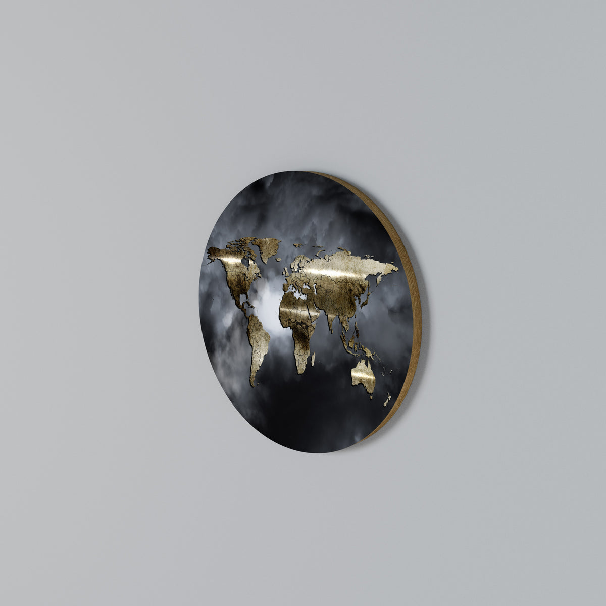 GOLDEN EARTH REVERIE Arte de pared redondo