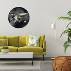 GOLDEN EARTH REVERIE Round Wall Art
