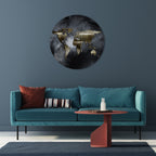 GOLDEN EARTH REVERIE Round Wall Art