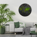 GREENER LANDS EMBRACED Round Wall Art