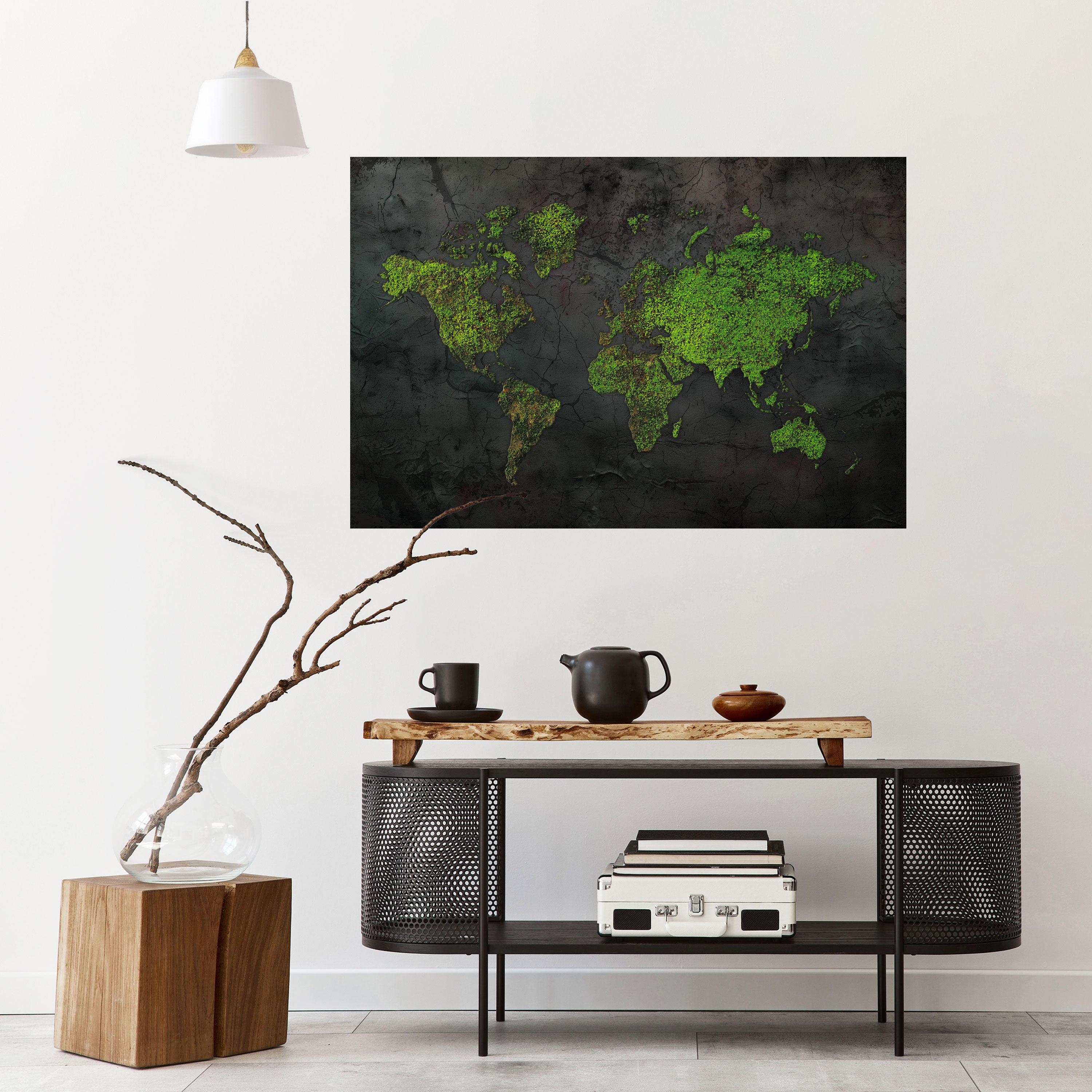 Póster horizontal autoadhesivo "TIERRAS MÁS VERDES ABRAZADAS"