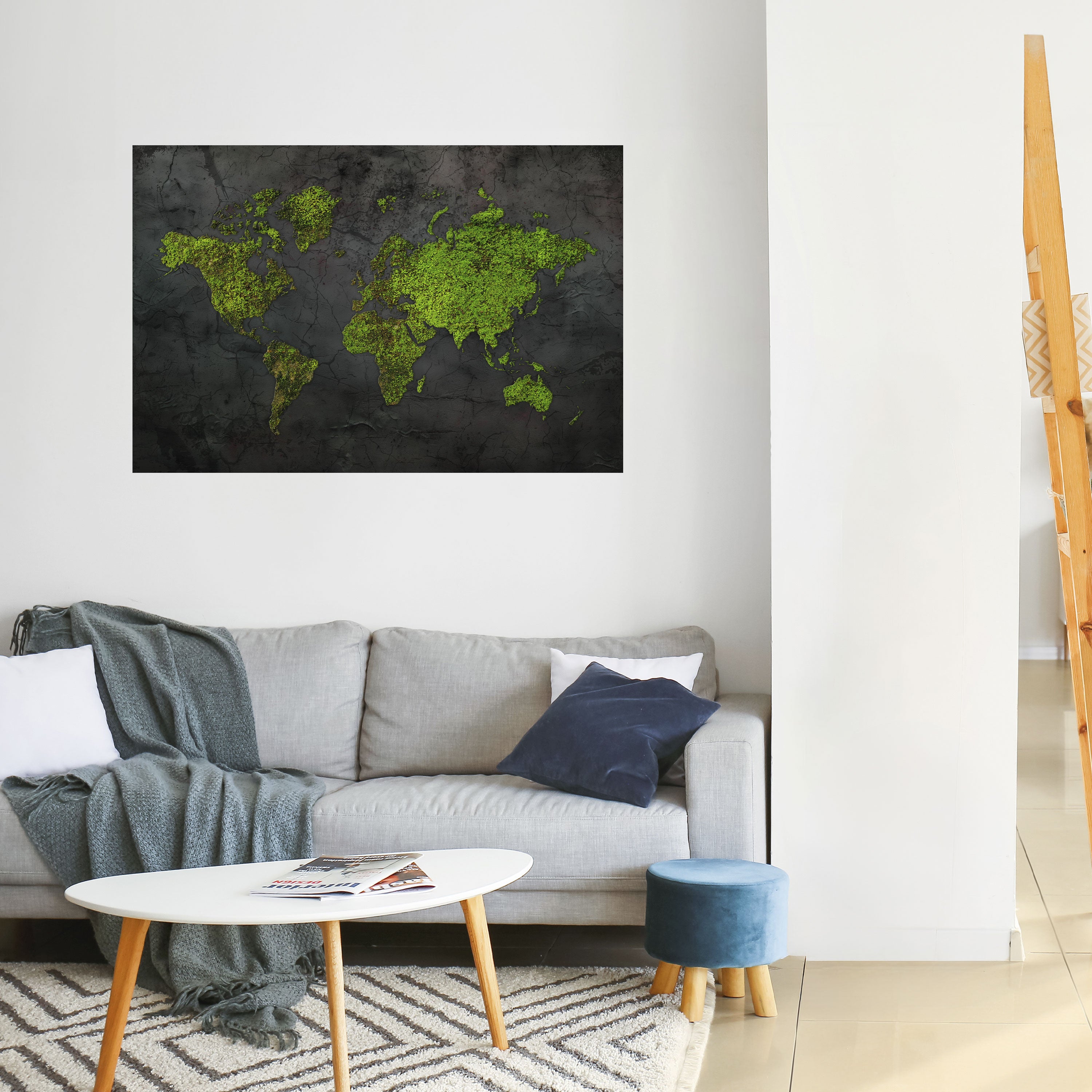 Póster horizontal autoadhesivo "TIERRAS MÁS VERDES ABRAZADAS"