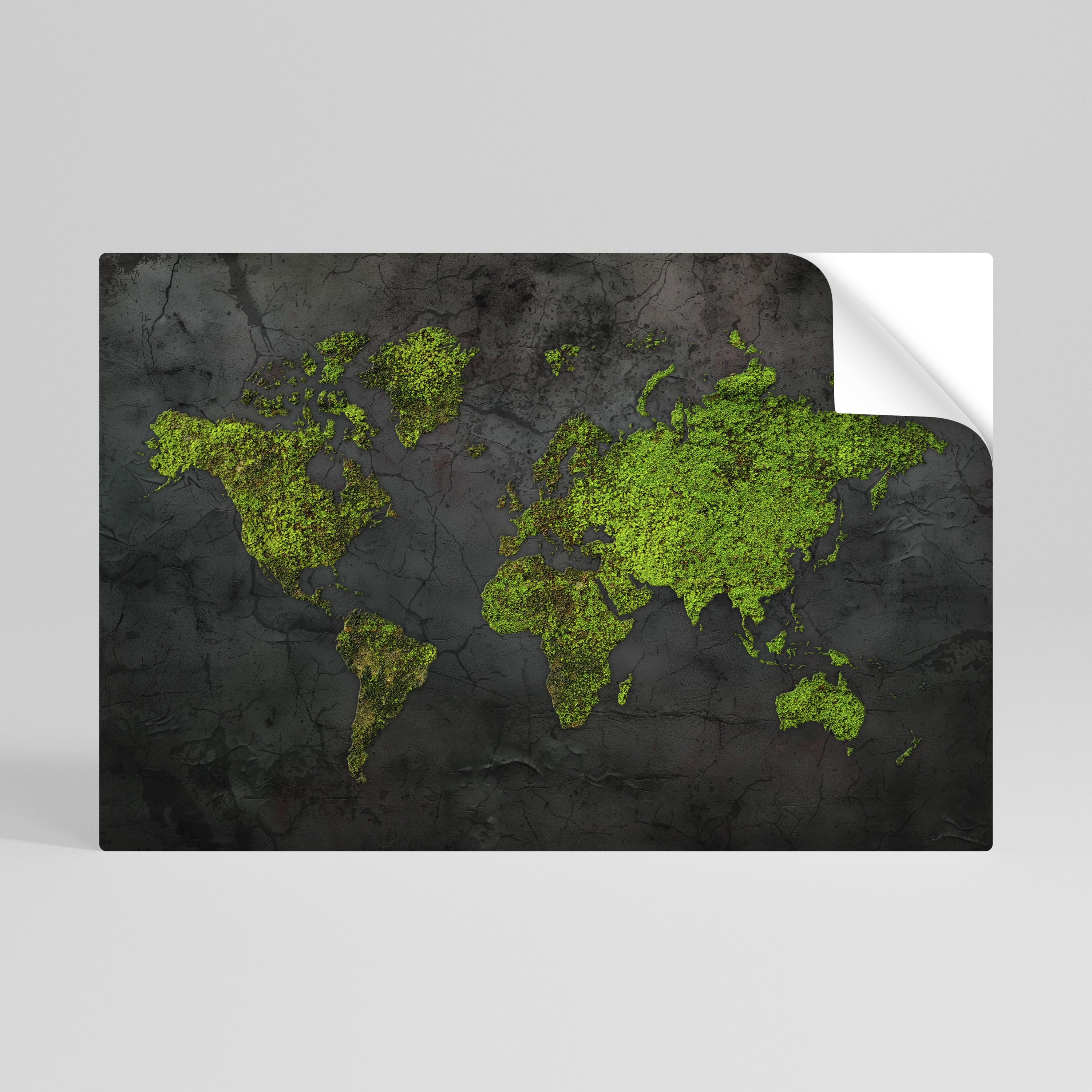 Póster horizontal autoadhesivo "TIERRAS MÁS VERDES ABRAZADAS"