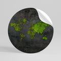 GREENER LANDS EMBRACED Vinilo adhesivo redondo