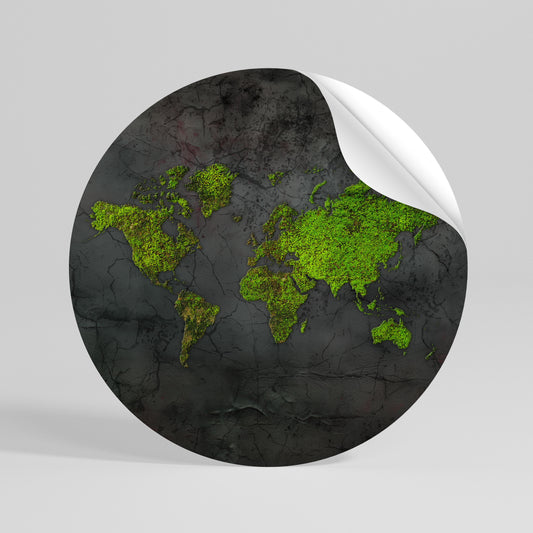 GREENER LANDS EMBRACED Vinilo adhesivo redondo