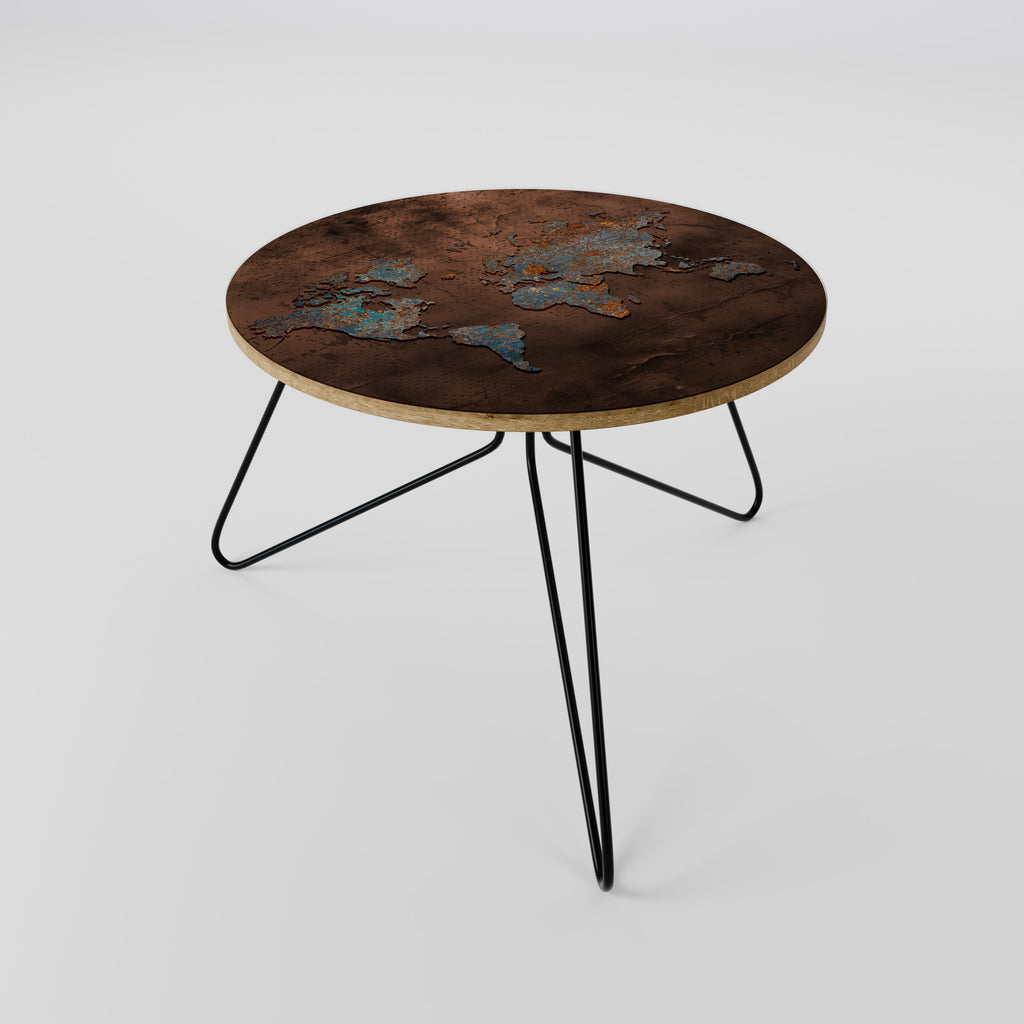 METALLIC MAP OF MEMORIES Coffee Table