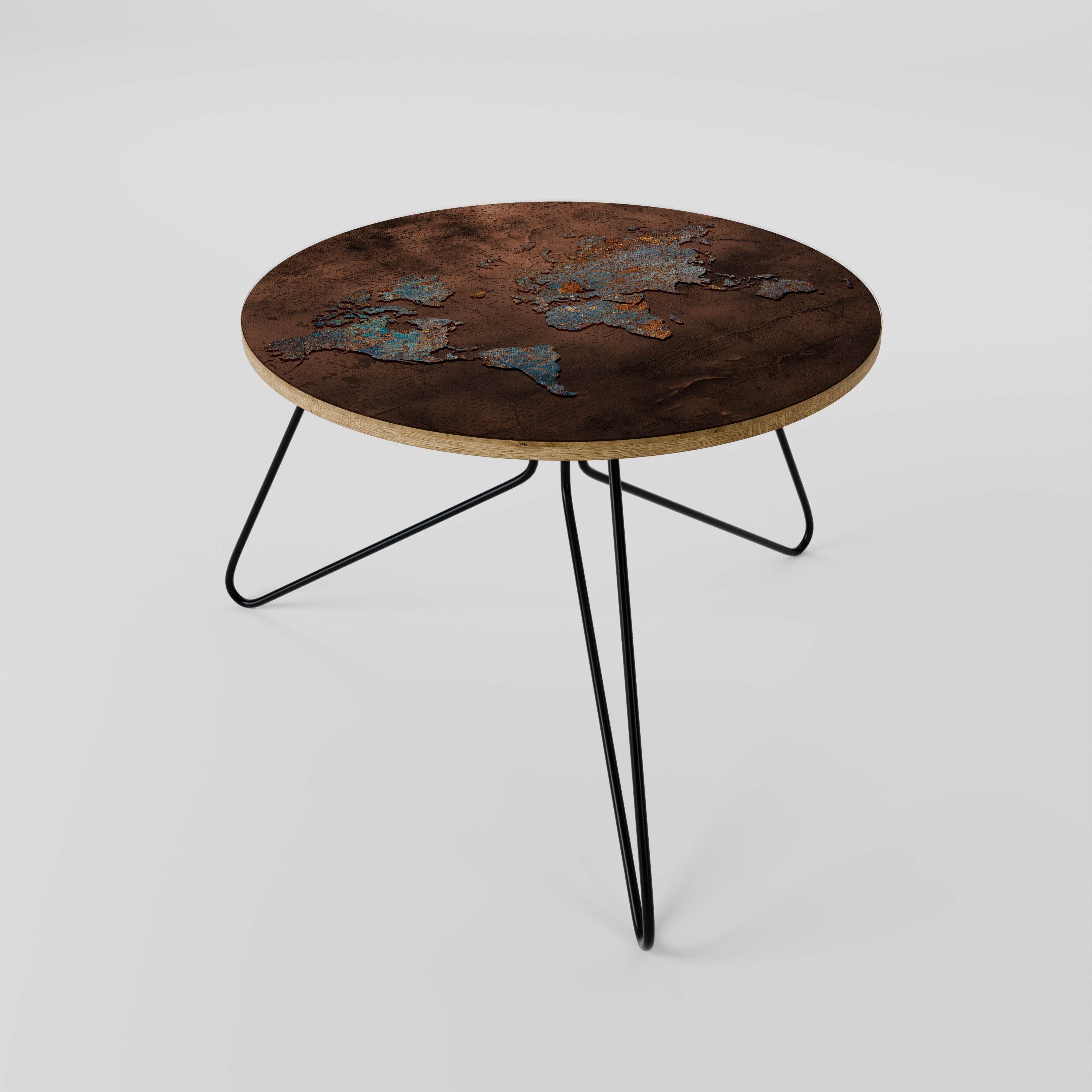 METALLIC MAP OF MEMORIES Coffee Table