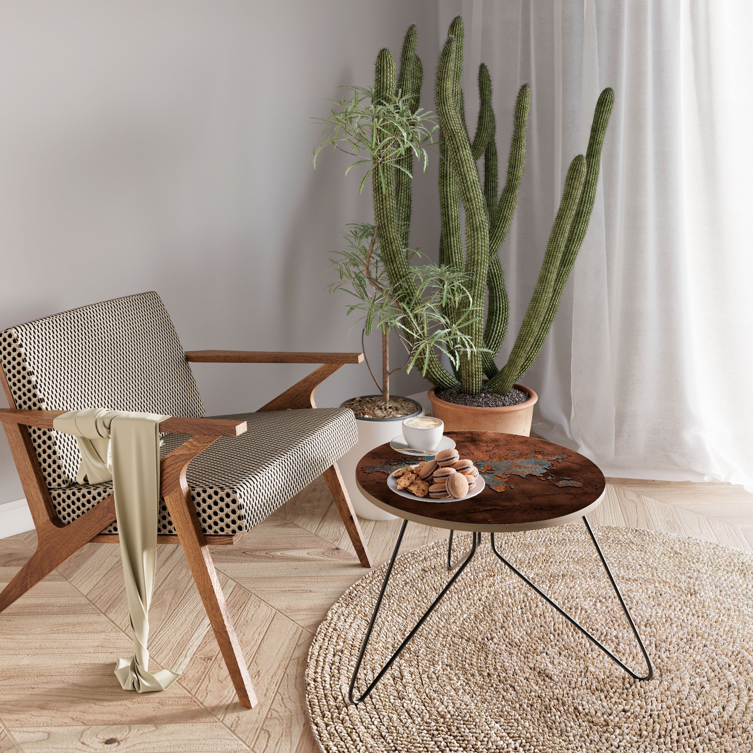 METALLIC MAP OF MEMORIES Coffee Table 60