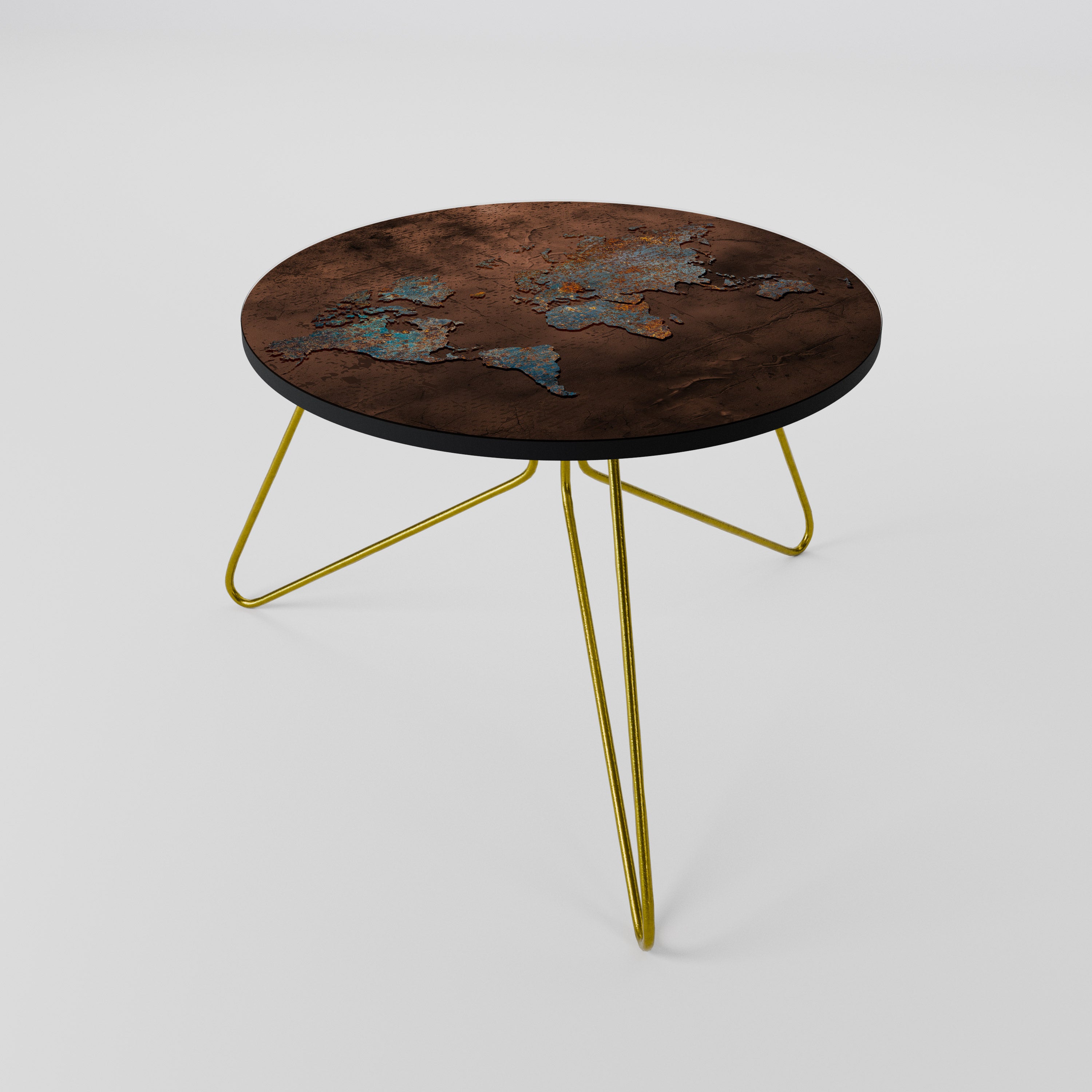 METALLIC MAP OF MEMORIES Coffee Table 60