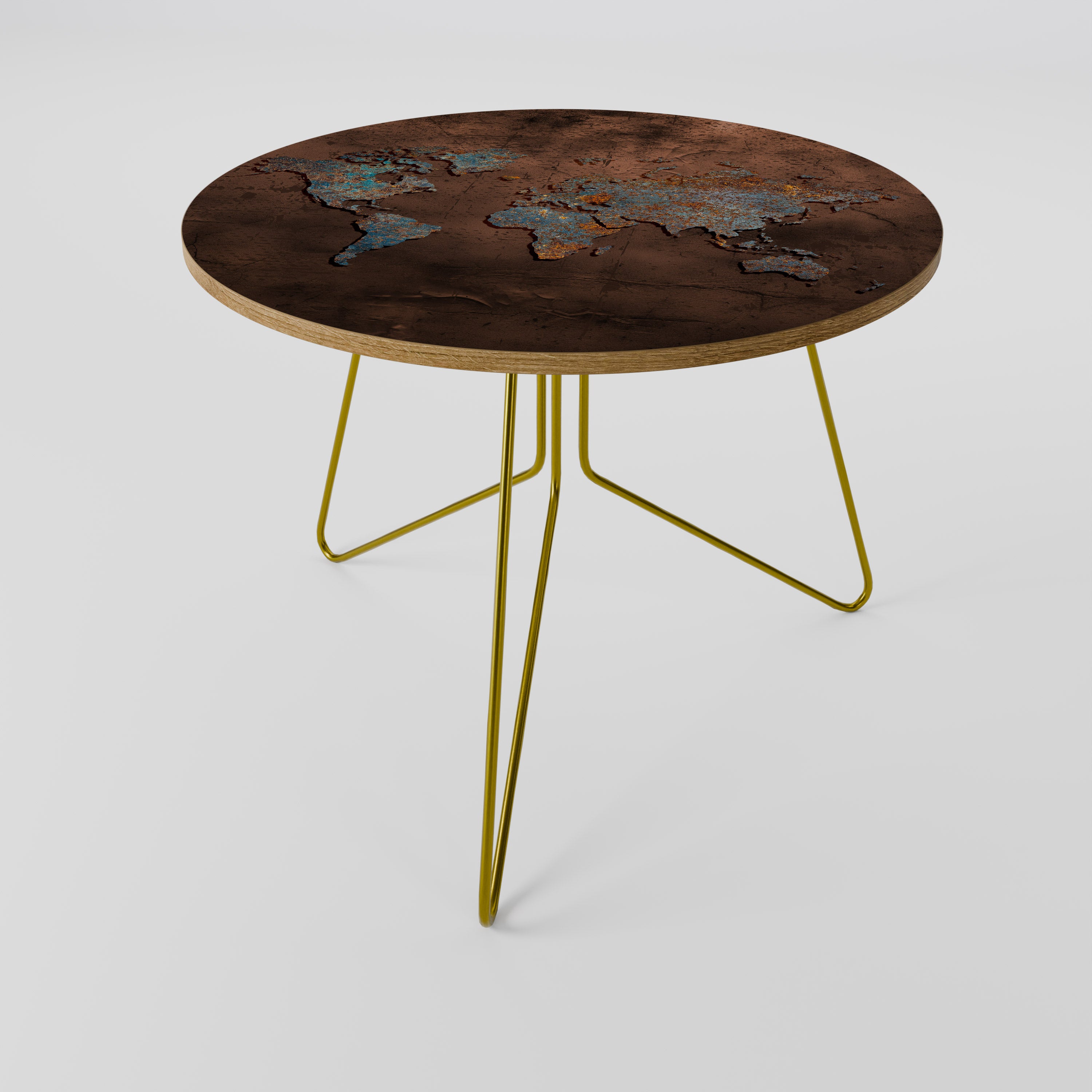 METALLIC MAP OF MEMORIES Coffee Table