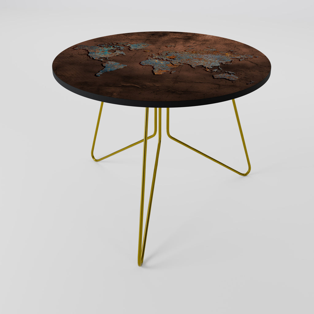METALLIC MAP OF MEMORIES Coffee Table