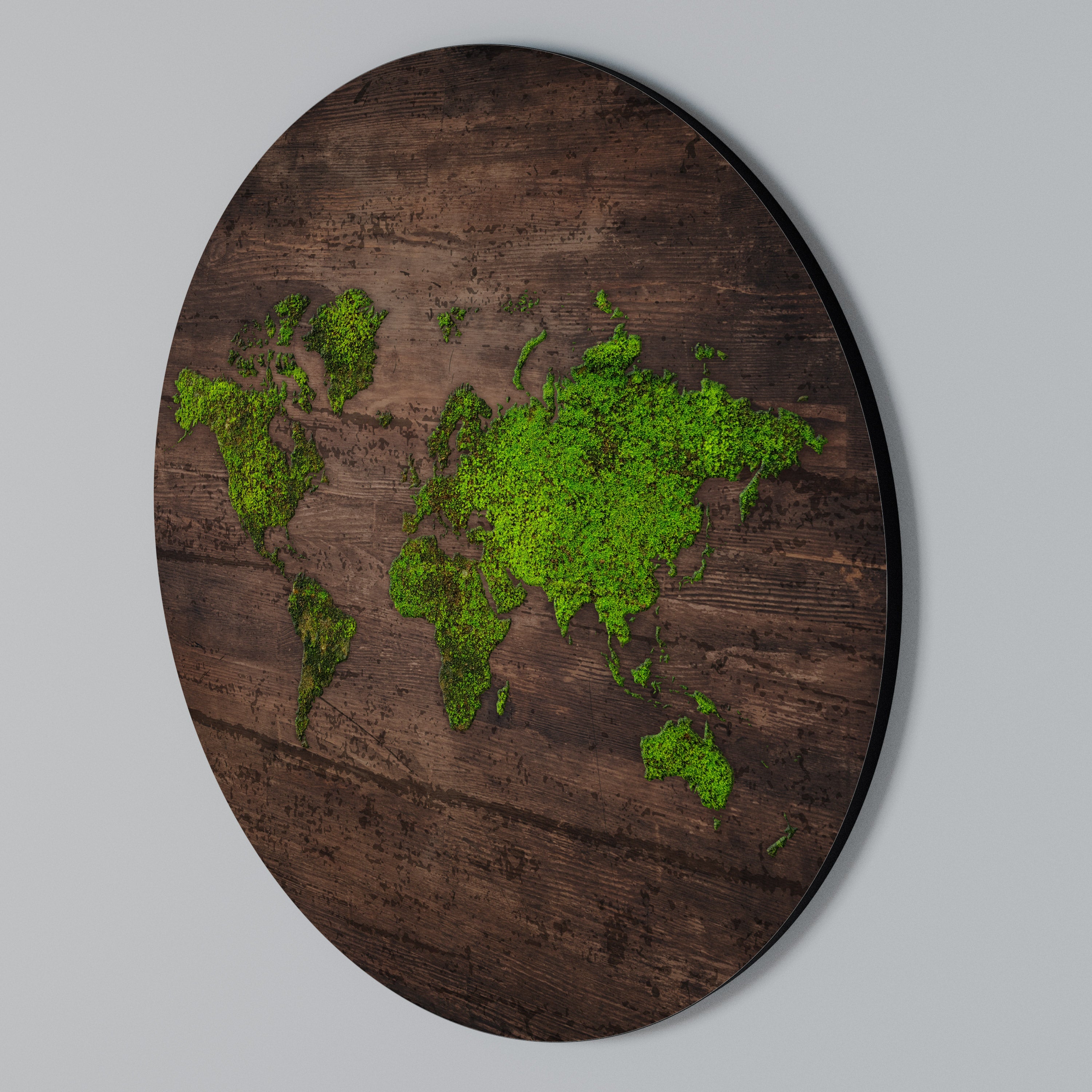 GREEN EARTH VISION Arte de pared redondo