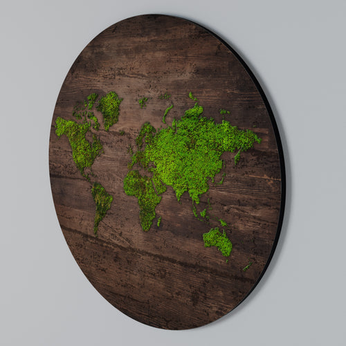 GREEN EARTH VISION Round Wall Art