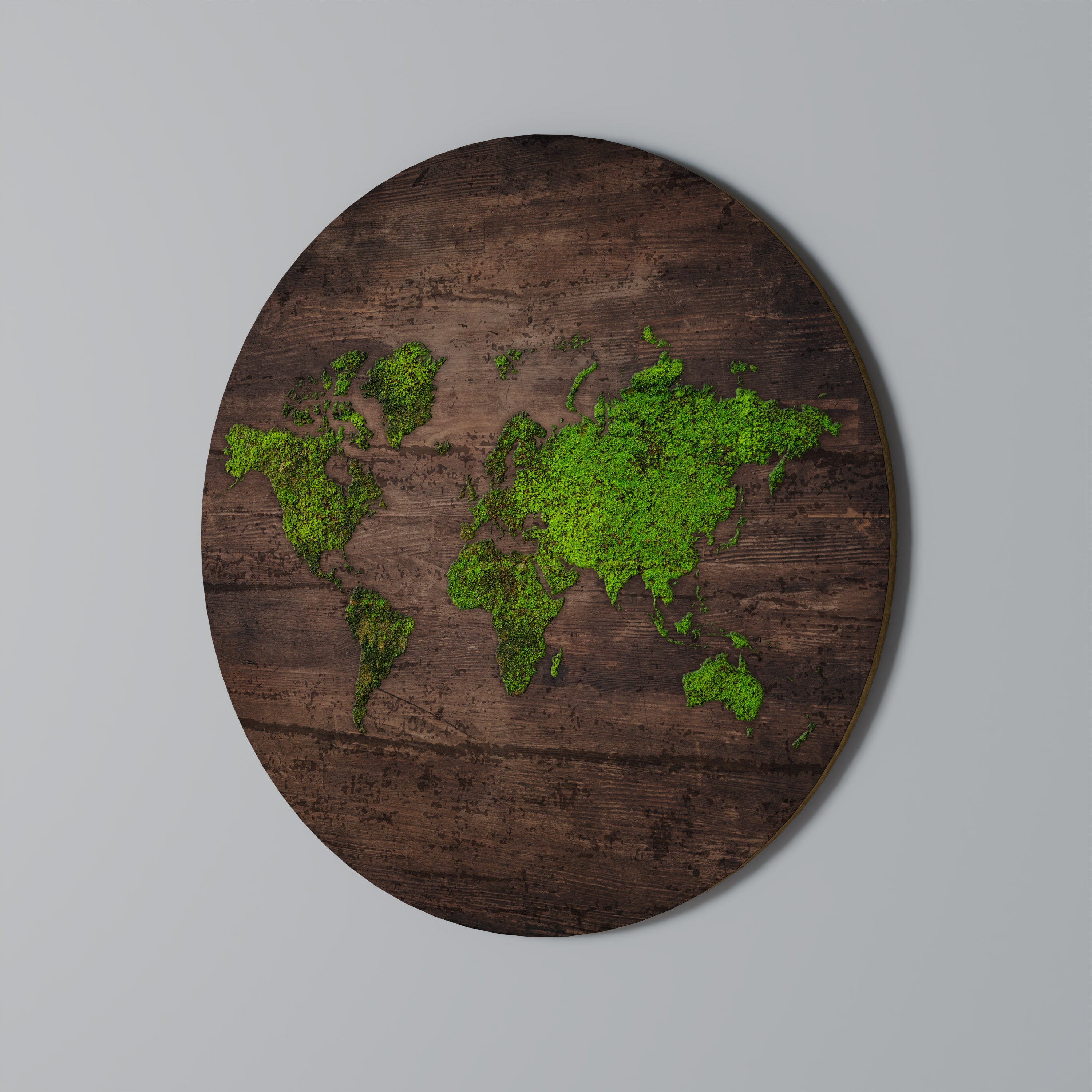 VISIÓN DE LA TIERRA VERDE Arte de pared redondo