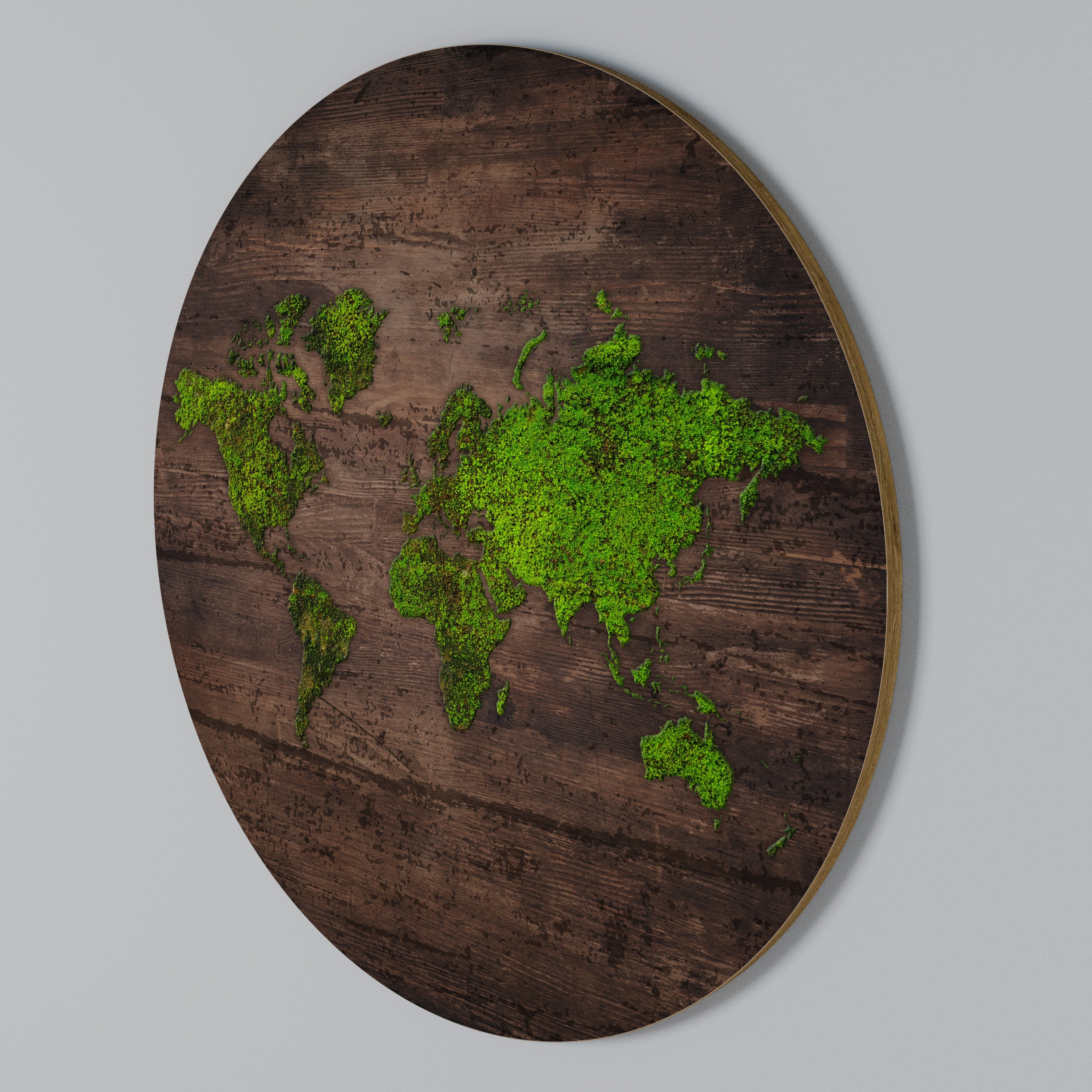 GREEN EARTH VISION Arte de pared redondo