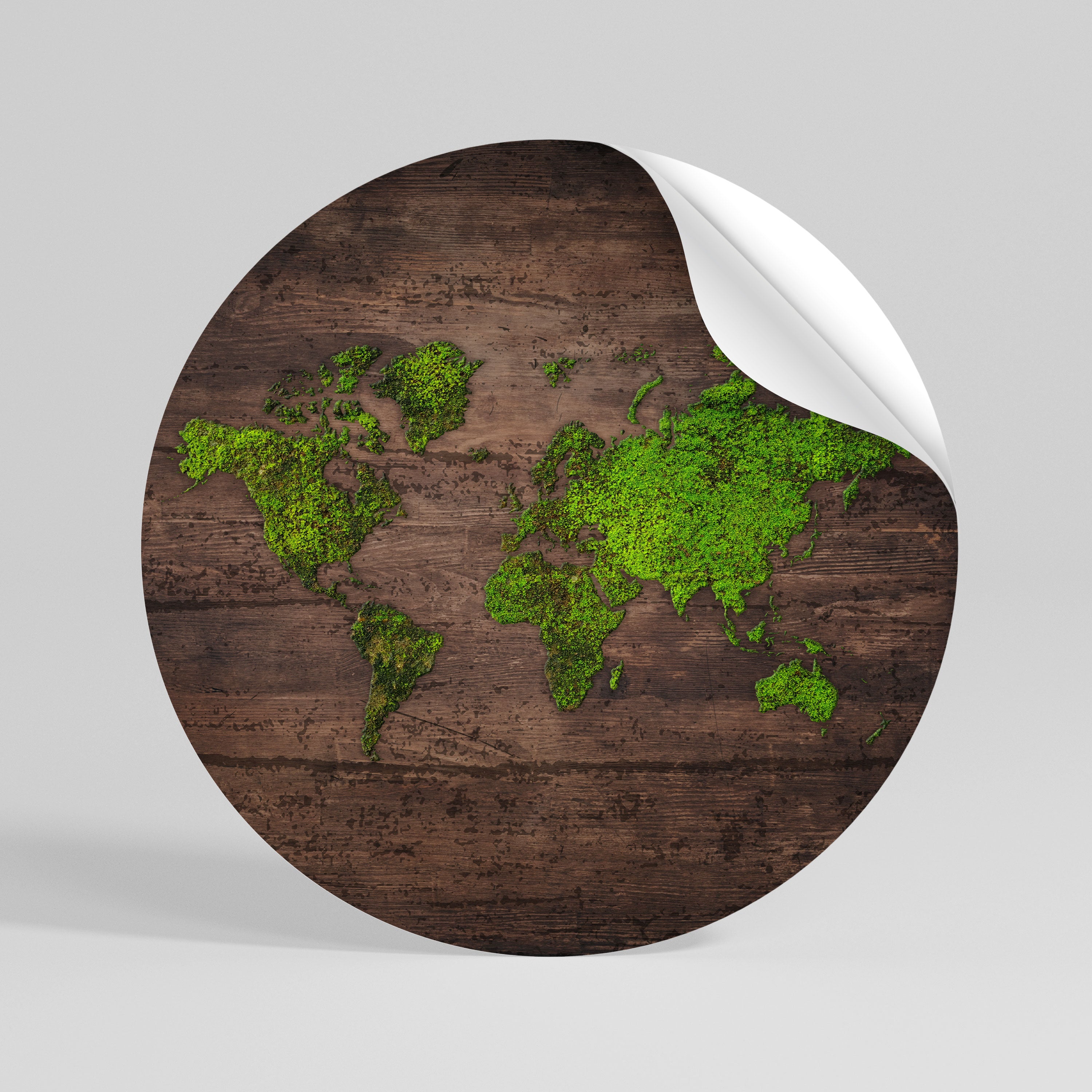 GREEN EARTH VISION Vinilo adhesivo redondo