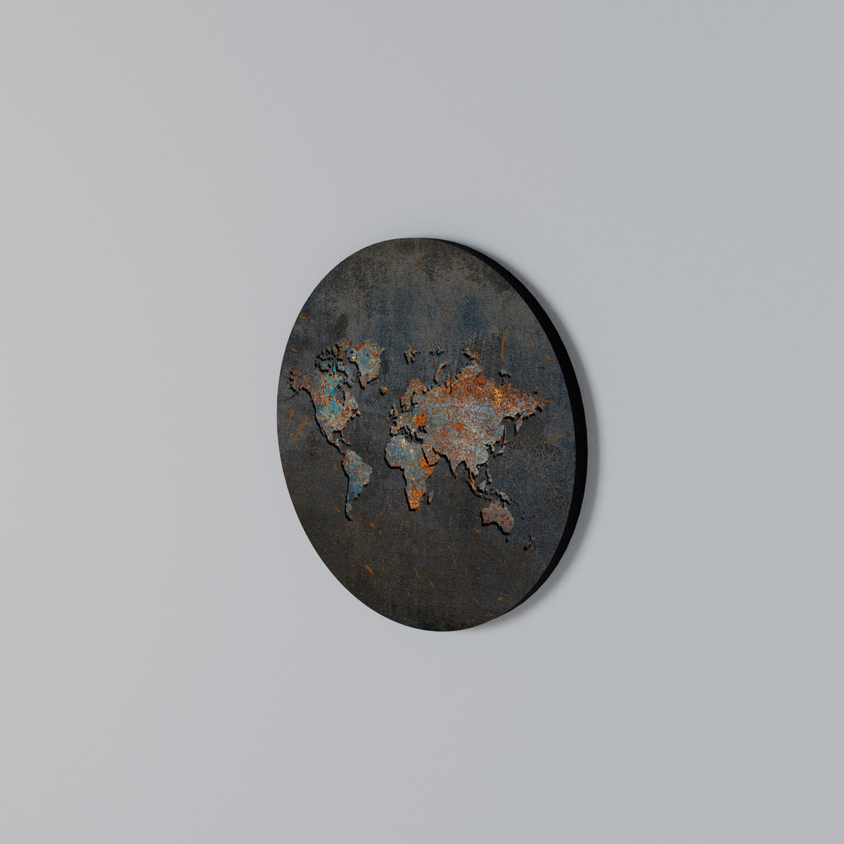 TIMEWORN TOPOGRAPHY Arte de pared redondo