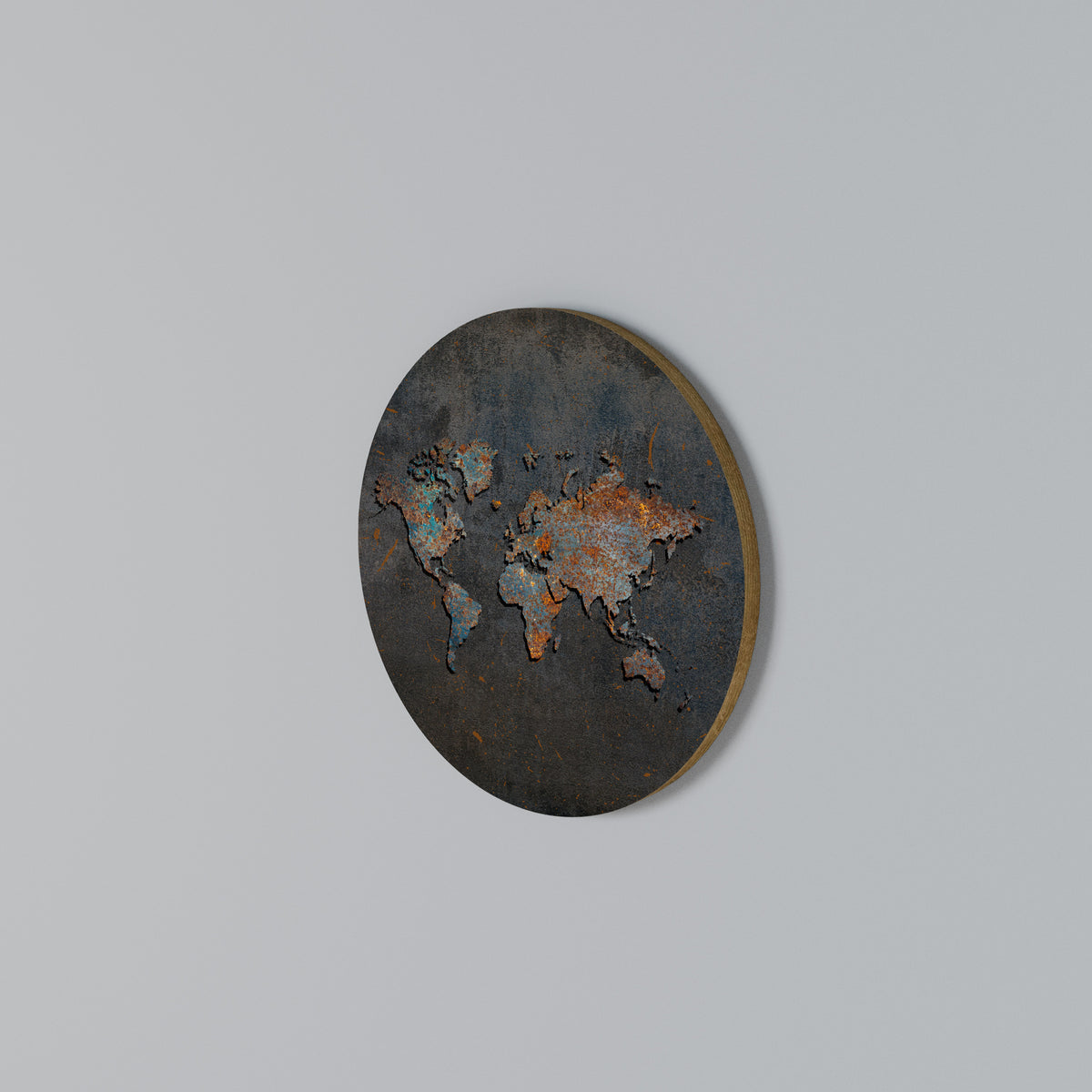TIMEWORN TOPOGRAPHY Arte de pared redondo