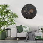 TIMEWORN TOPOGRAPHY Round Wall Art