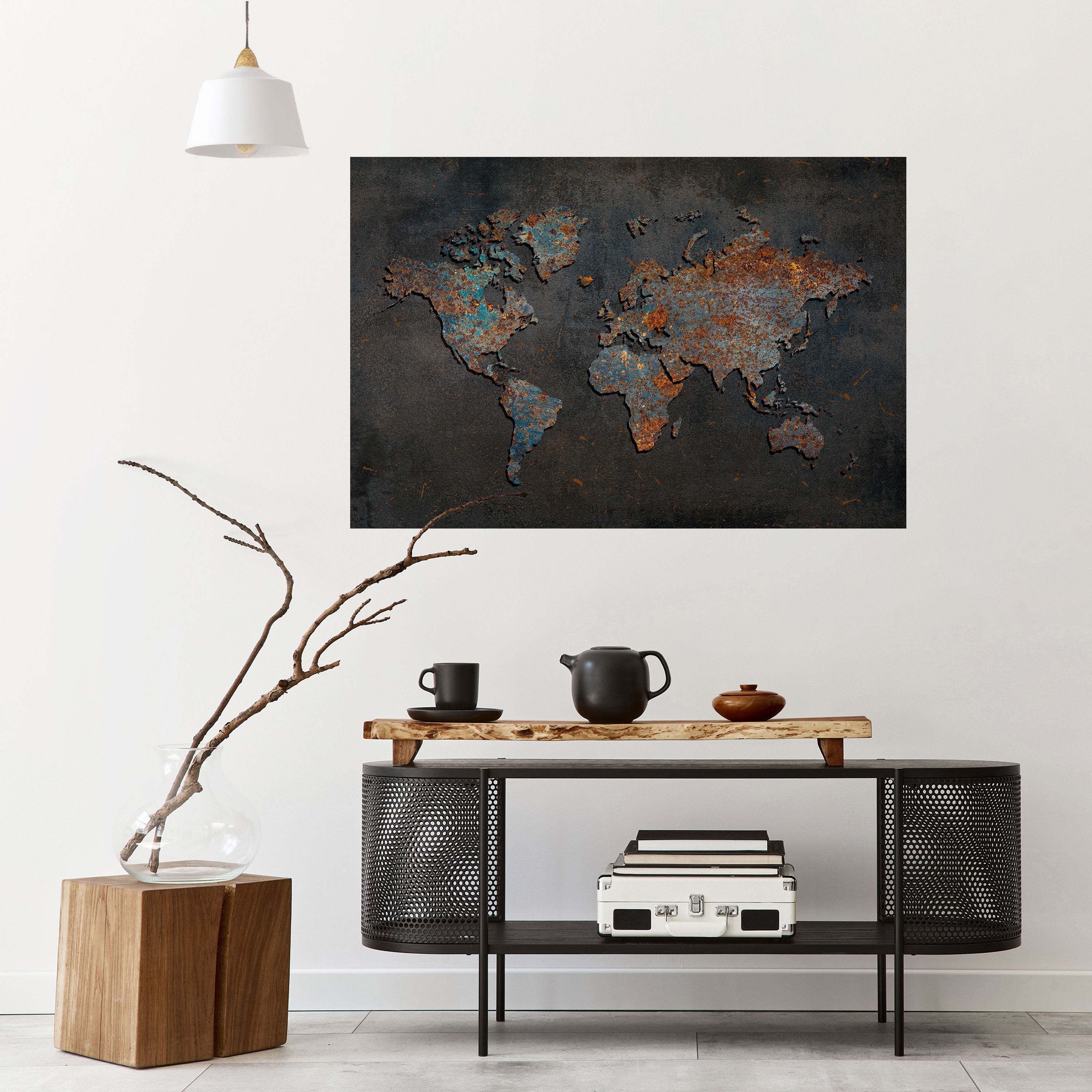 Póster horizontal autoadhesivo TOPOGRAFÍA DESGASTADA POR EL TIEMPO