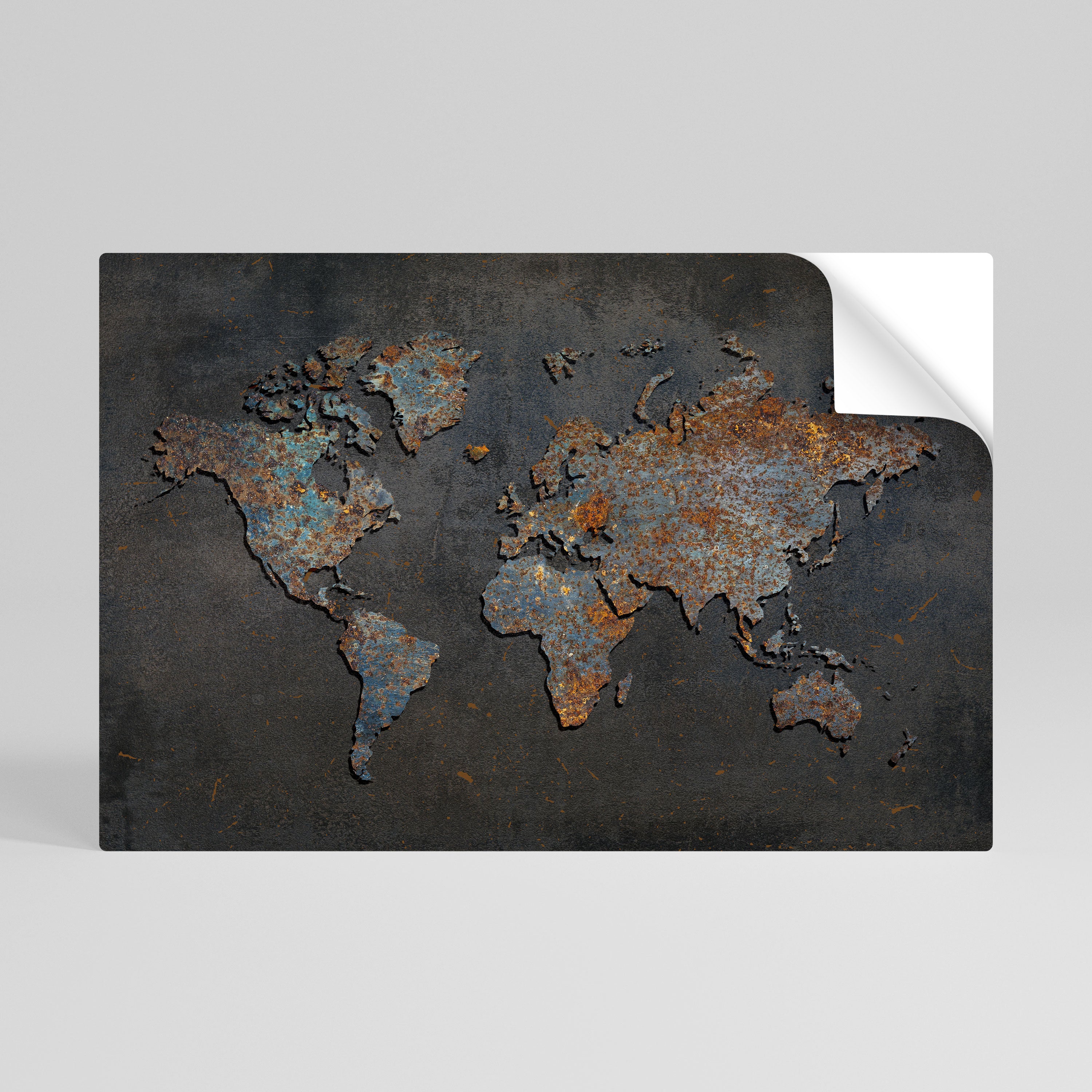 Póster horizontal autoadhesivo TOPOGRAFÍA DESGASTADA POR EL TIEMPO