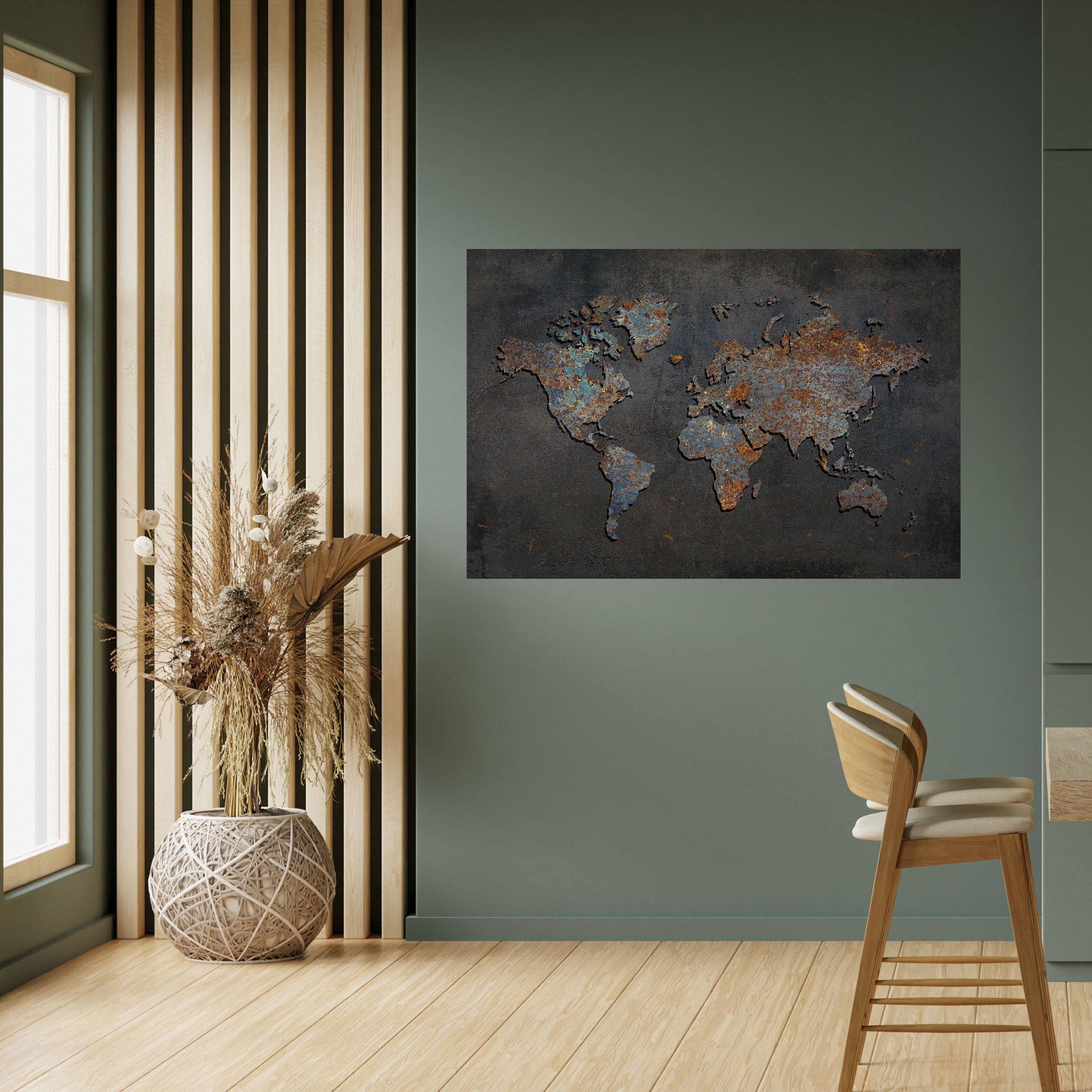 Póster horizontal autoadhesivo TOPOGRAFÍA DESGASTADA POR EL TIEMPO