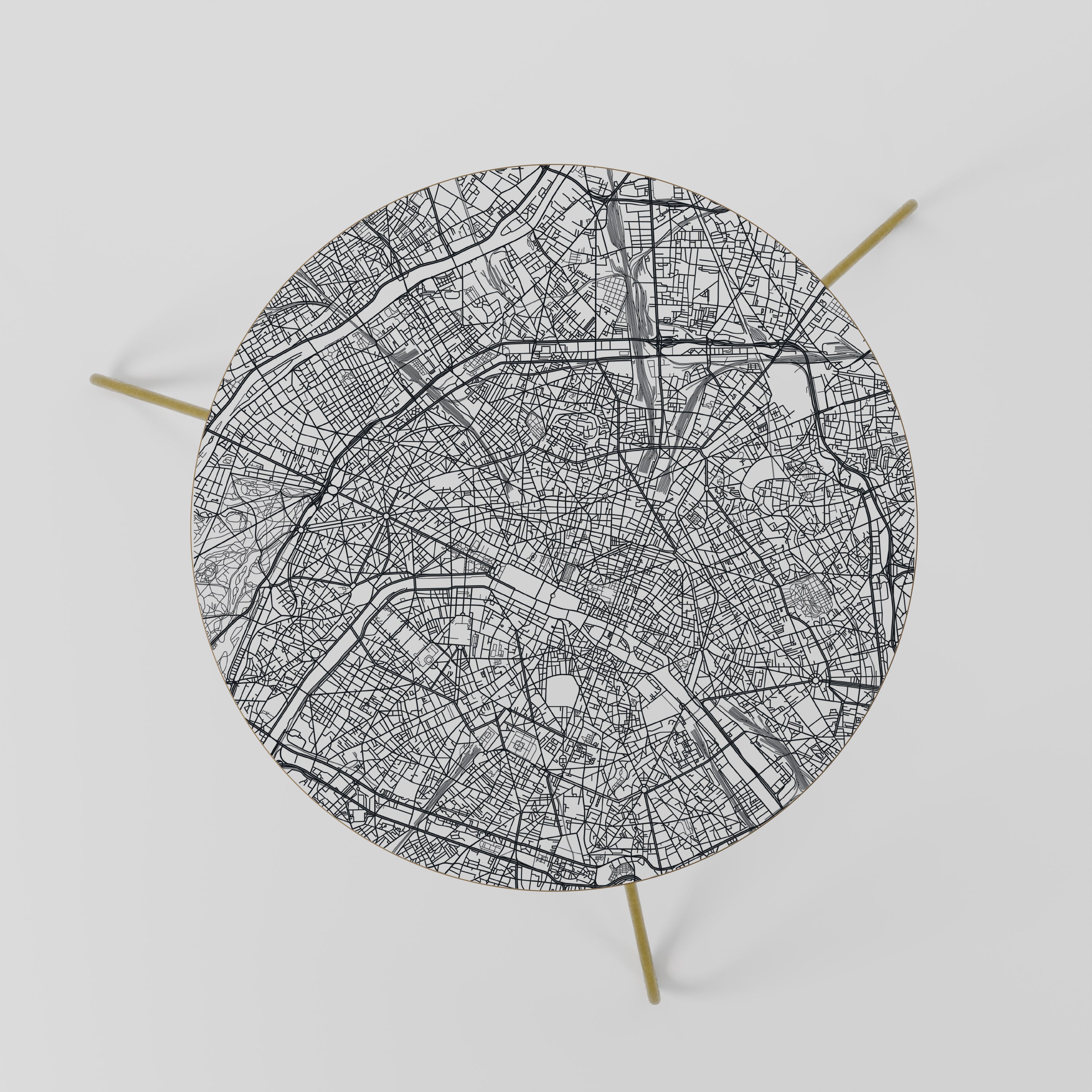 PARIS TOWN PLAN Coffee Table 60
