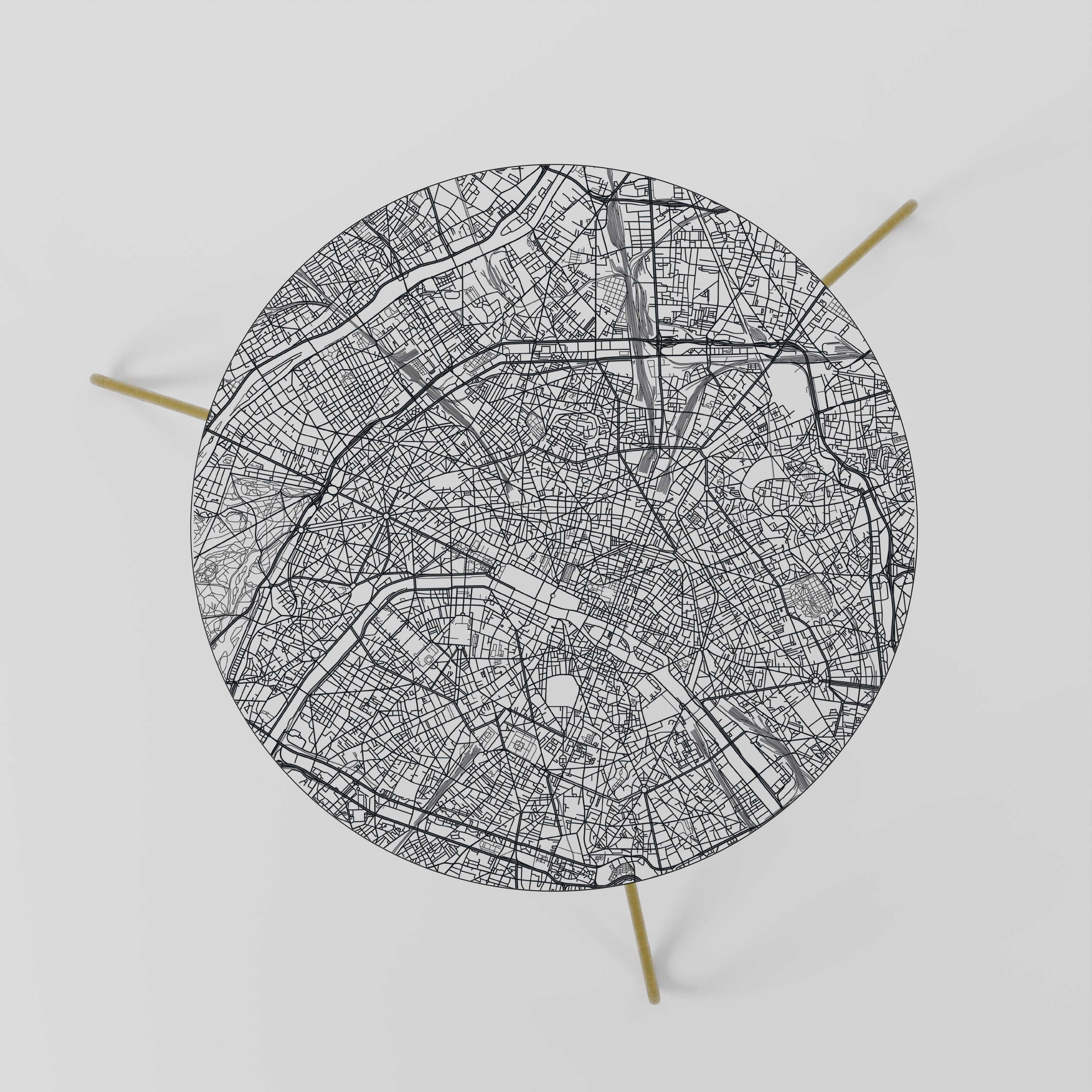 PARIS TOWN PLAN Coffee Table 60