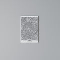PARIS TOWN PLAN Vertical Canvas Print